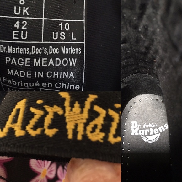 DR. MARTENS AIR WAIR BLACK MEADOW FLOWER BOOTS🌸 - Picture 8 of 8